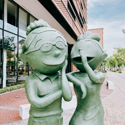 Ms.Machiko Hasegawa & Ms.Sazae statue